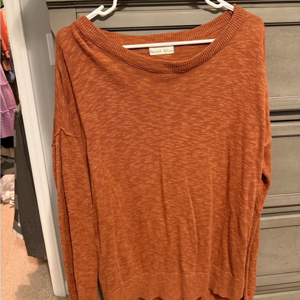 Bobeau Women's Burnt Orange Sweatshirt